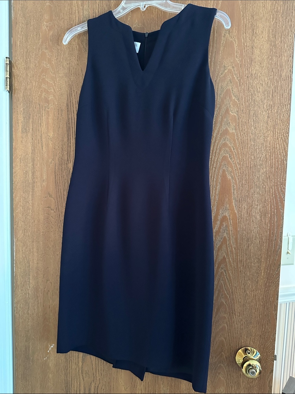 Jones New York Navy V-Neck Sheath Dress